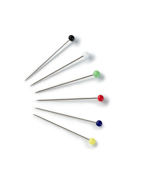 Doos van 30 gram extra lange glaskopspelden assorti Prym