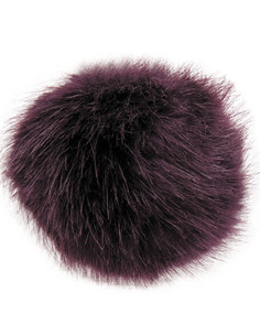 Pompon imitatiebont 10 cm - Aubergine