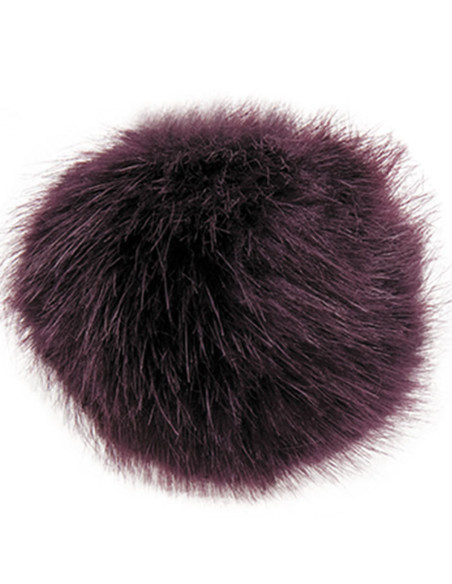 Pompon imitatiebont 10 cm - Aubergine