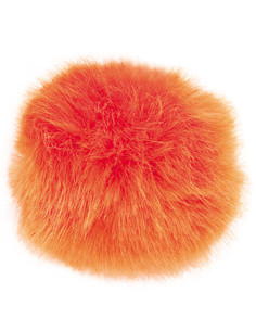 Imitatiebont pompon 10 cm - Oranje