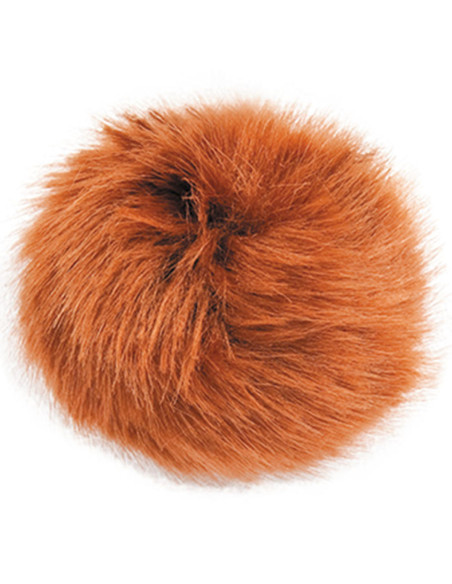 Imitatiebont pompon 10 cm - Vaalkleurig