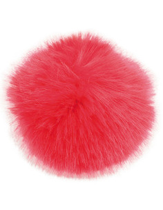 Imitatiebont pompon 10 cm - Rood