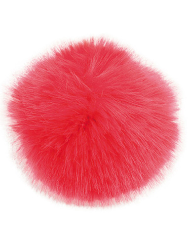 Imitatiebont pompon 10 cm - Rood