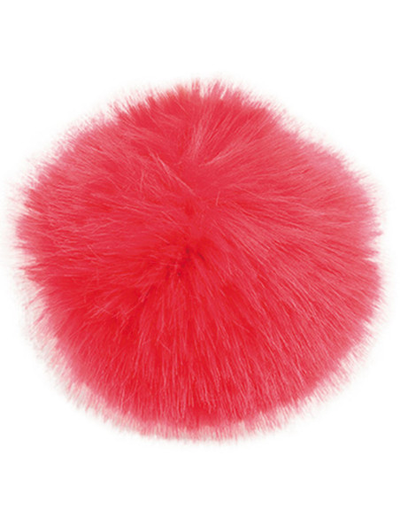 Imitatiebont pompon 10 cm - Rood