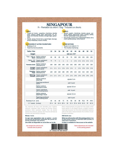 Broek- en shortpatroon Singapore - Ikatee
