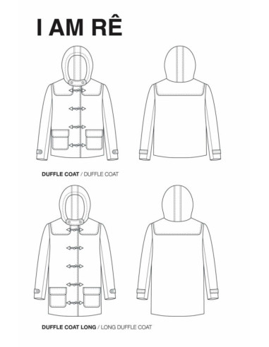Duffle coat patroon Rê - I am patterns
