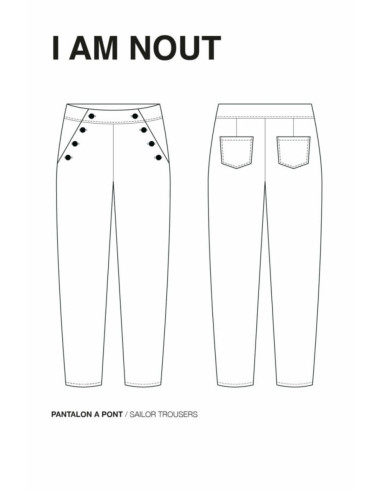 Patroon van broek Nout - I am patterns