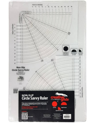 Circle Savvy Liniaal 11.75" x 18.5" Creative Grids