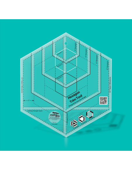 Hexagonale liniaal Trim Tool Creative Grids