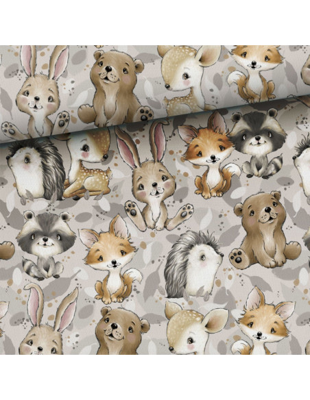 Premium katoenen stof - Vriendelijke dieren