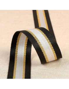 Lurex schouderriem - Zwart en goud