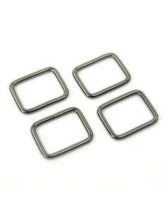 Set van 4 vierkante ringen - Kanonstaal 25,4 mm