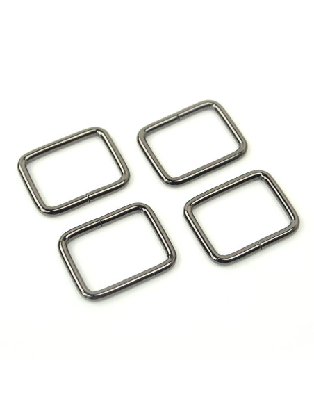 Set van 4 vierkante ringen - Kanonstaal 25,4 mm