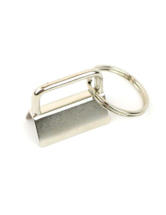 Set van 2 sleutelhangerclips en riem - Zilver