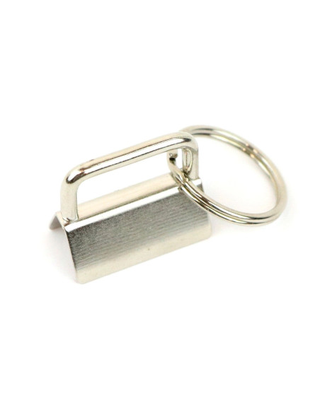 Set van 2 sleutelhangerclips en riem - Zilver