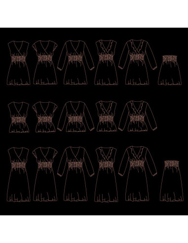 Blouse-, rok- en jurkpatroon Sifnos - Ikatee
