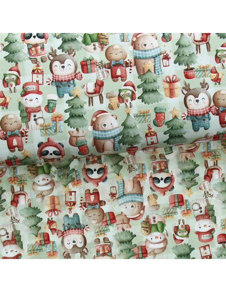 Premium katoenen stof - Dieren en cadeaus