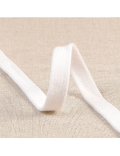 Plat gevlochten koord voor sweatshirt - Wit