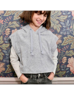 Plat gevlochten koord voor sweatshirt - Wit 2