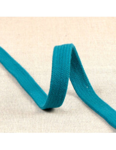 Plat gevlochten koord voor sweatshirt - Eendblauw