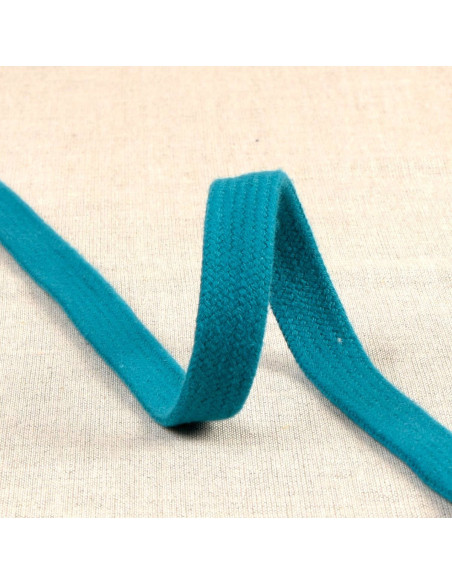 Plat gevlochten koord voor sweatshirt - Eendblauw