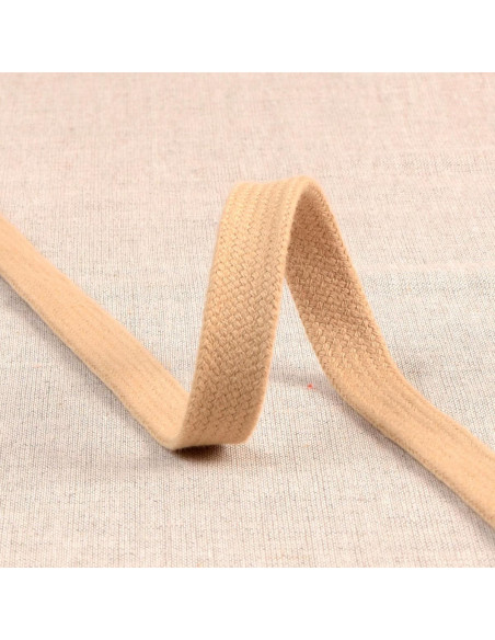 Plat gevlochten koord voor sweatshirt - Beige