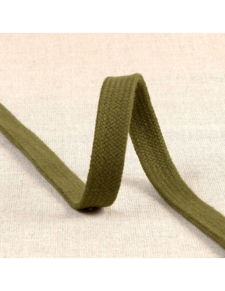 Plat gevlochten koord voor sweatshirt - Kaki