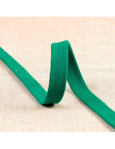 Plat gevlochten koord voor sweatshirt - Groen