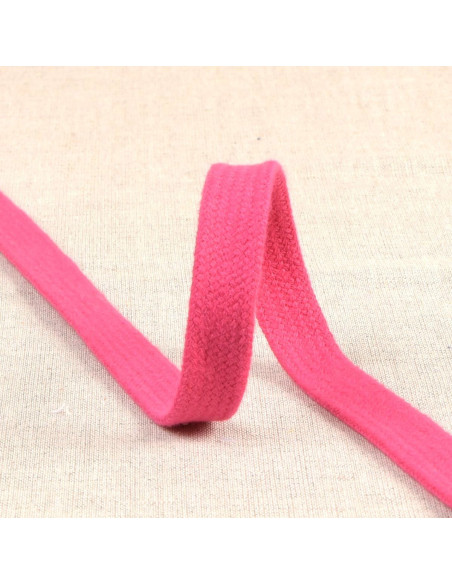 Plat gevlochten koord voor sweatshirt - Fuchsia