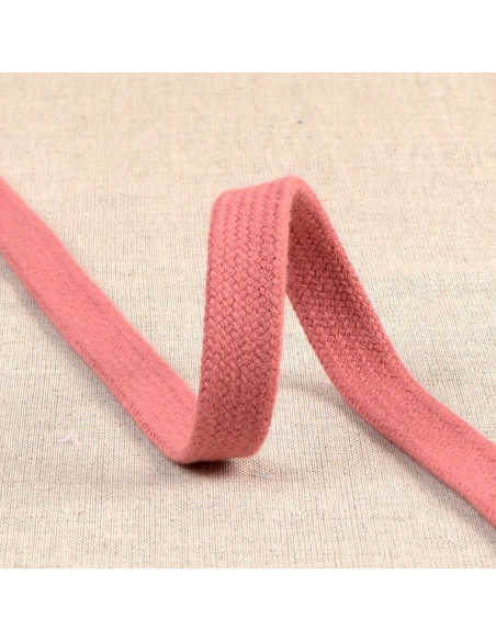 Gevlochten platte koord voor sweatshirt - Oudroze