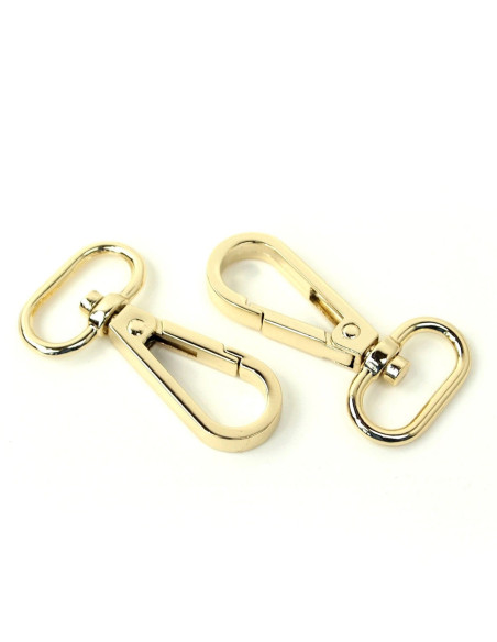 Set van 2 metalen karabijnhaken - Goud 19 mm