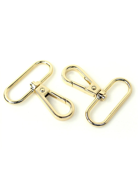 Set van 2 metalen karabijnhaken - Goud 38 mm