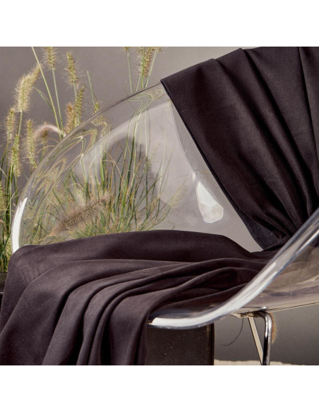 Zwarte katoenen gabardine stof - Atelier Brunette