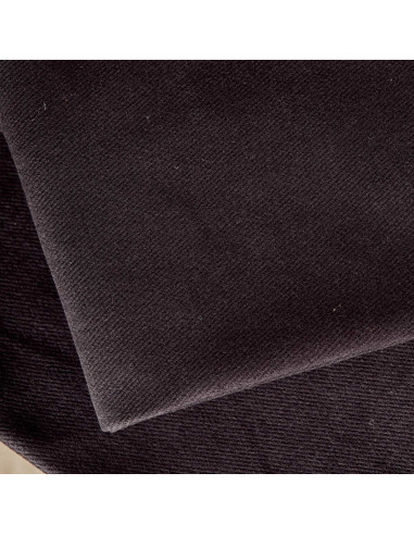 Zwarte katoenen gabardine stof - Atelier Brunette