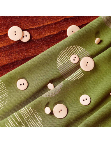 Viscose stof Jane Matcha Leaf - Atelier Brunette