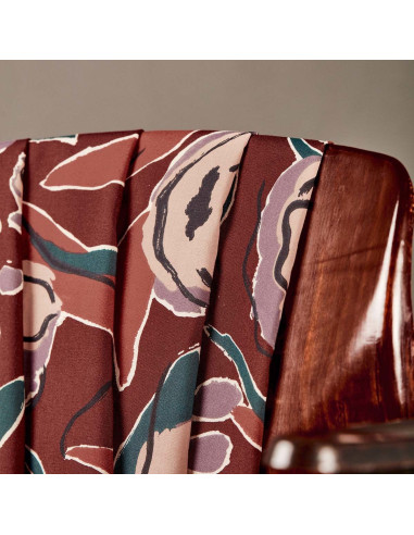 Viscose stof Peony Rust - Atelier Brunette