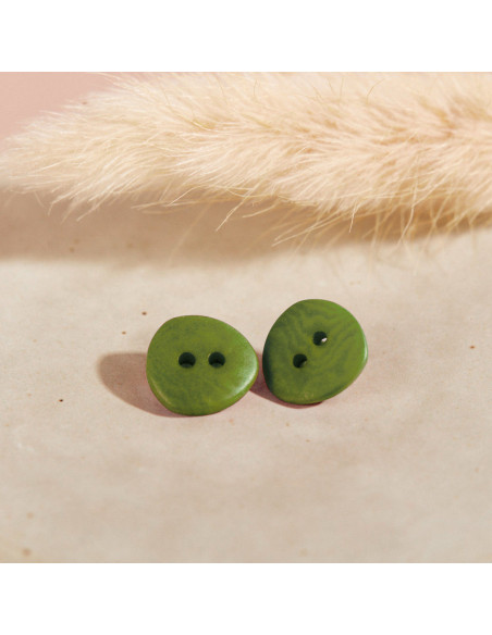 Corozo Knoop Jaipur - Matcha Blad