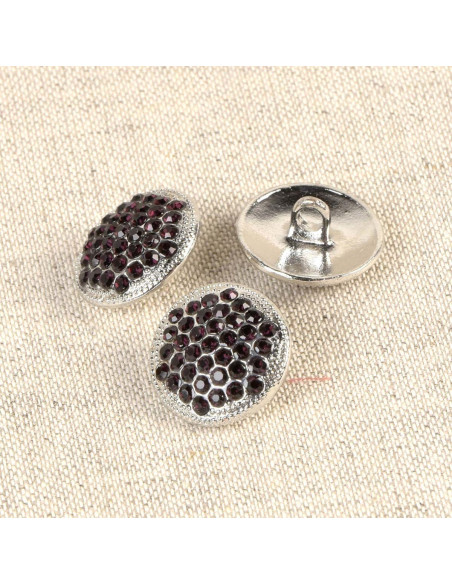 Erakis strass knoop - Lila 17 mm