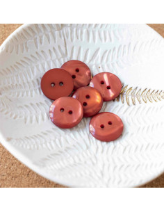 Sparkle knoop met 2 gaten - Terracotta