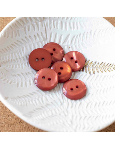 Sparkle knoop met 2 gaten - Terracotta