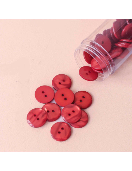 Sparkle knoop met 2 gaten - Terracotta