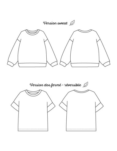 Chouette oversized sweater en t-shirt patroon - Marmaï Patterns