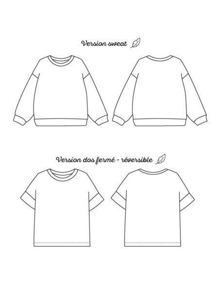 Chouette oversized sweater en t-shirt patroon - Marmaï Patterns