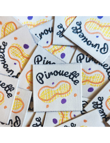 Set van 6 geweven labels - Fun Mix