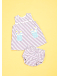 Patroon voor tuinbroek, jurk en broekje voor baby's - Butterick 6905 2