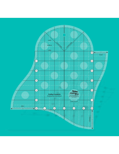 Regel voor geschulpte rand Scallop Template Creative Grids