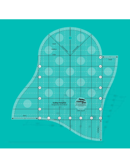 Regel voor geschulpte rand Scallop Template Creative Grids
