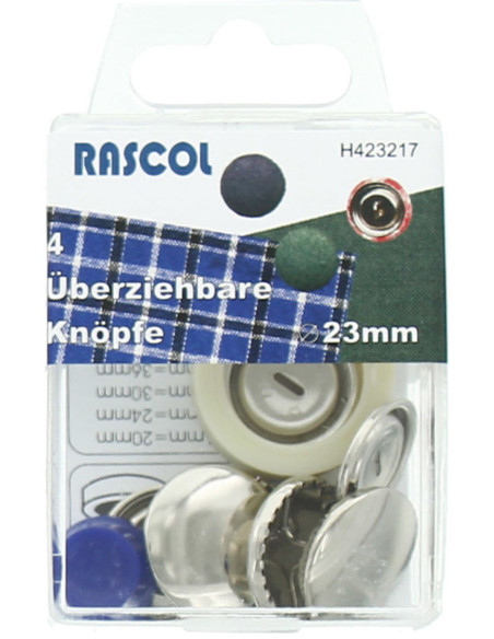 Doos met 4 knopen om te bekleden met Rascol gereedschap - 23 mm