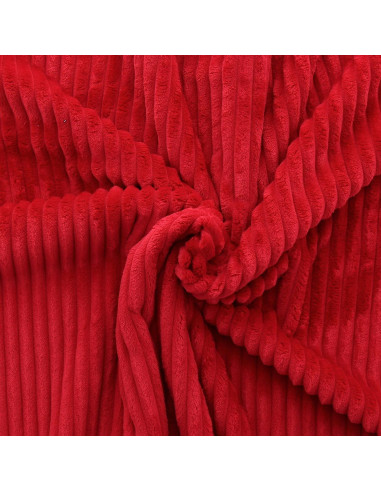 Minky ribfluweel - Rood