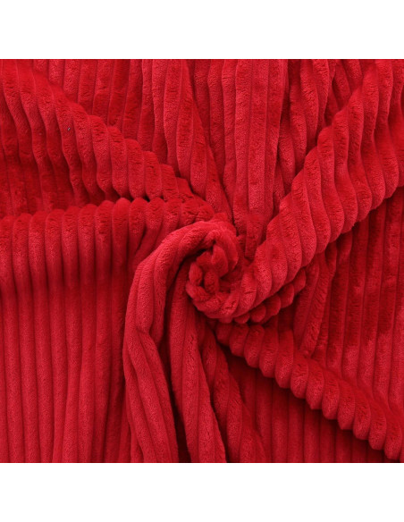 Minky ribfluweel - Rood